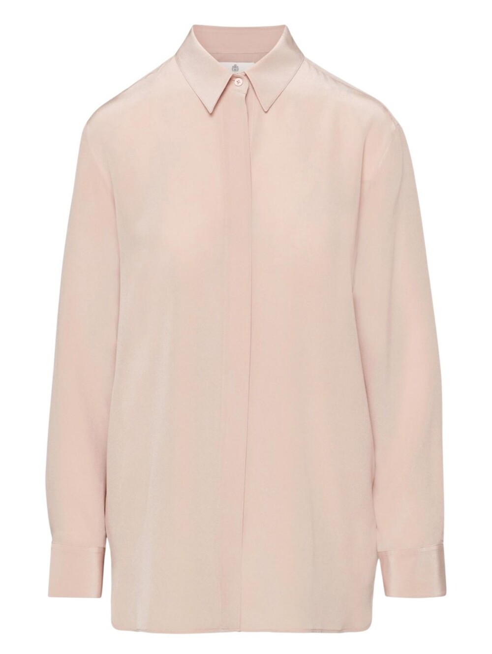 Aritzia Babaton Academy Blouse Women Medium Pink Silk Oversized